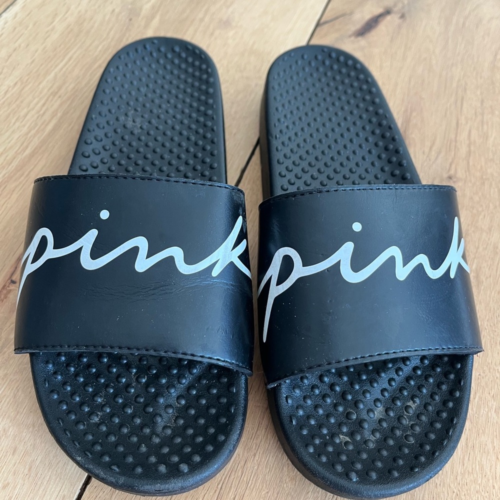 Victoria's Secret Black Slide Sandals